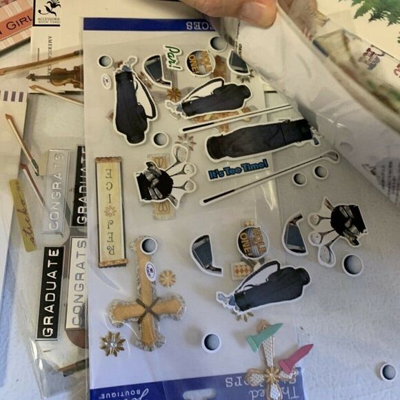 Huge Mixed Lot Of Scrapbooking Stickers & Misc - Picture 12 of 14